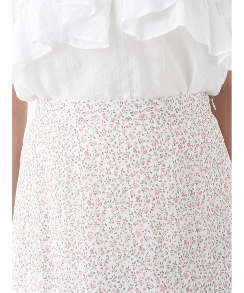 earth music&ecology（アースミュージックアンドエコロジー）の「揺れる小花柄裾フレアスカート（スカート・レディース・ピンク/アイボリー/ブラック・FREE）」の15枚目の写真