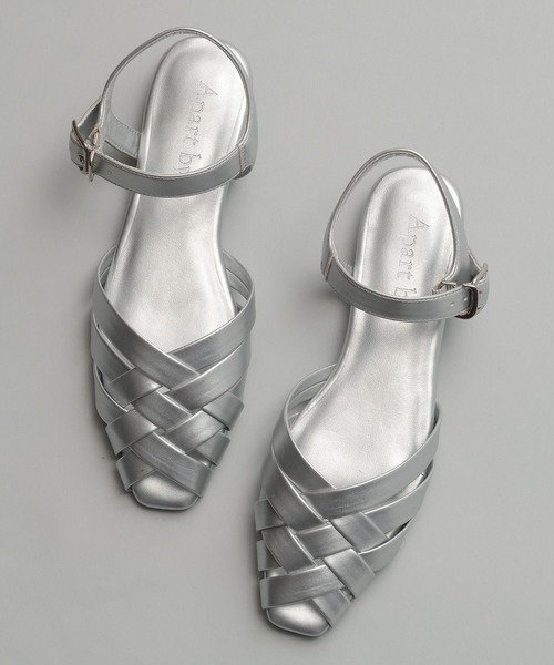 A part by(アパートバイ)の「ケージサンダル(サンダル・レディース・Silver/ブラック・LARGE/MEDIUM)」の2枚目の写真