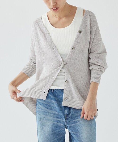 美品 IENA(イエナ) 2WAYカシュクールカーディガン テープヤーン 2WAYカシュクールカーディガン | イエナ(IENA