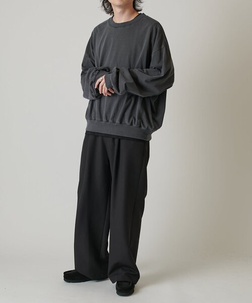 Lui's（ルイス）の「web限定 ワイドスラックス（その他パンツ・メンズ・ブラック/チャコールグレー/ライトグレー・S/M）」の12枚目の写真