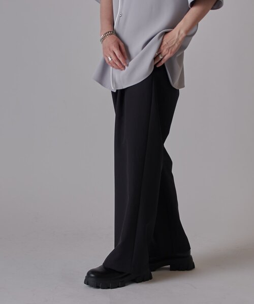 Lui's（ルイス）の「web限定 ワイドスラックス（その他パンツ・メンズ・ブラック/チャコールグレー/ライトグレー・S/M）」の4枚目の写真