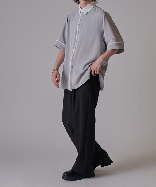 Lui's（ルイス）の「web限定 ワイドスラックス（その他パンツ・メンズ・ブラック/チャコールグレー/ライトグレー・S/M）」の7枚目の写真