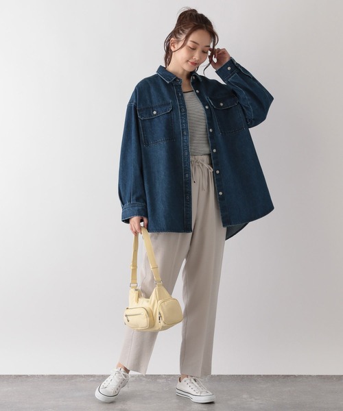 GLOBAL WORK(グローバルワーク)の「サイドポケットショルダー/115409(ショルダーバッグ・レディース・シルバー/ブラック/ブラック系/イエロー・ONE SIZE)」の22枚目の写真