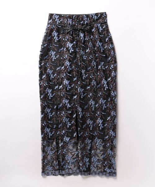 LILY BROWN（リリーブラウン）の「エンブロイダリーラインタイトスカート（スカート・レディース・ライトベージュ/ブラック/オリーブ・0/1）」の12枚目の写真