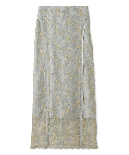 LILY BROWN（リリーブラウン）の「エンブロイダリーラインタイトスカート（スカート・レディース・ライトベージュ/ブラック/オリーブ・0/1）」の10枚目の写真