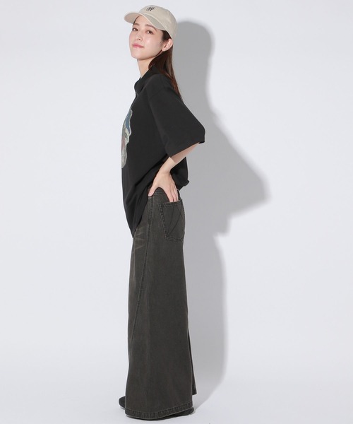 Anui(アニュイ)の「【UNISEX】レトロアートポロプルオーバー(Tシャツ/カットソー・レディース・オフホワイト/ブラック・MEDIUM)」の20枚目の写真