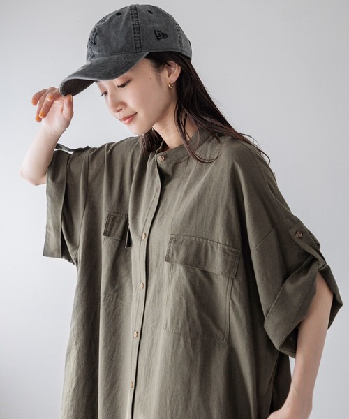 LOWRYS FARM(ローリーズファーム)の「ポケットシャツワンピース 105750(ワンピース・レディース・ベージュ/ブラック/カーキ・FREE)」の17枚目の写真