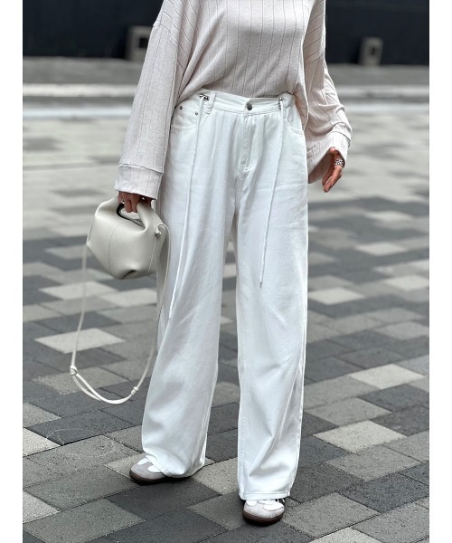 Day and Grade（デイアンドグレイド）の「ホワイトワイドデニム（デニムパンツ・レディース・ホワイト・FREE）」の11枚目の写真