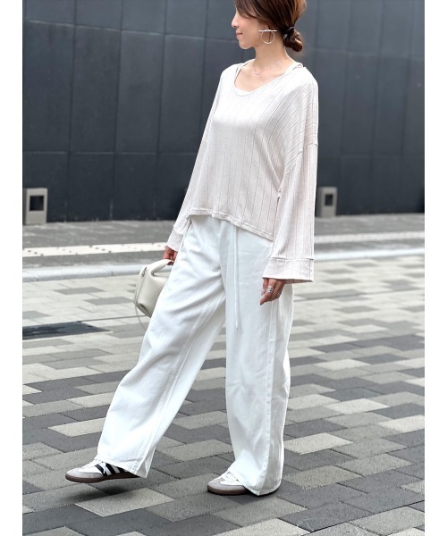 Day and Grade（デイアンドグレイド）の「ホワイトワイドデニム（デニムパンツ・レディース・ホワイト・FREE）」の8枚目の写真