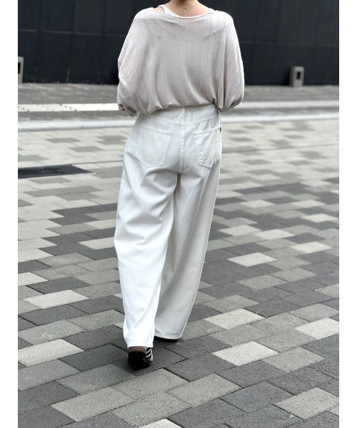 Day and Grade（デイアンドグレイド）の「ホワイトワイドデニム（デニムパンツ・レディース・ホワイト・FREE）」の2枚目の写真