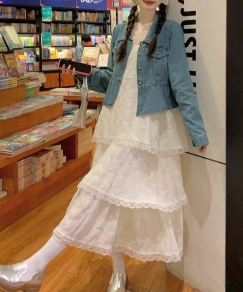 Mystrada フリルティアードキャミ モカSサイズ マイストラーダ Mystrada フリルティアードキャミ （モカ