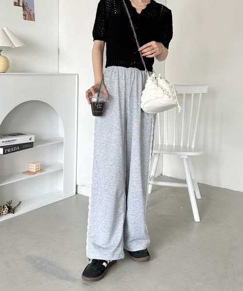 CLEA（クレア）の「サイドレースラインルーズスウェットパンツ（スウェットパンツ・レディース・ブラック/グレー・FREE）」の17枚目の写真