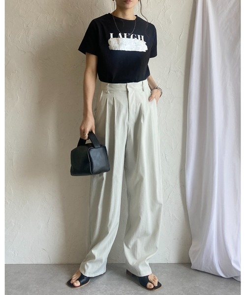 She's Closet(シーズクローゼット)の「ヴィンテージロゴ消し半袖メタリック箔プリントTシャツ(Tシャツ/カットソー・レディース・ブラック×シルバー/ホワイト×シルバー/ホワイト×ゴールド・FREE)」の15枚目の写真