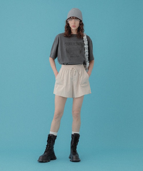 DISPATCHER NO.8(ディスパッチャーナンバーエイト)の「タフタショートパンツ(その他パンツ・レディース・ベージュ/ブラック・ONE SIZE)」の13枚目の写真