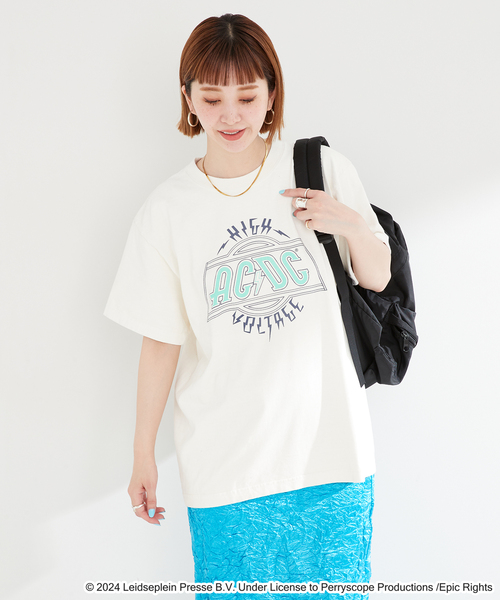GOOD ROCK SPEED（グッドロックスピード）の「GOOD ROCK SPEED/グッドロックスピード ロックT(AC/DC)（Tシャツ/カットソー・レディース・ホワイト・FREE）」の5枚目の写真