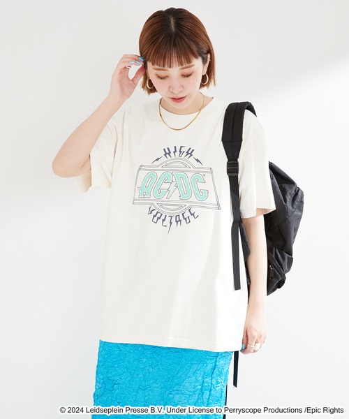 GOOD ROCK SPEED（グッドロックスピード）の「GOOD ROCK SPEED/グッドロックスピード ロックT(AC/DC)（Tシャツ/カットソー・レディース・ホワイト・FREE）」の6枚目の写真