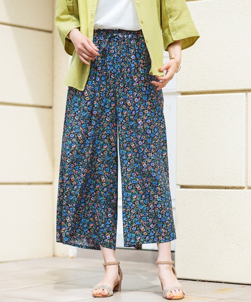 BELLUNA PLUS(ベルーナ)の「レーヨン素材プリントワイドパンツ45㎝(その他パンツ・レディース・ブラック系/ブルー系/ストライプ/ブラック/ネイビー系・SMALL/MEDIUM/LARGE/X-LARGE)」の20枚目の写真