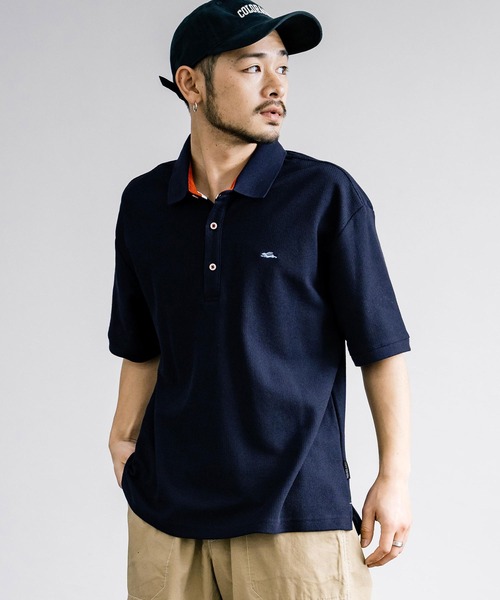 KRIFF MAYER(クリフメイヤー)の「KRIFF MAYER クリフメイヤー 接触冷感 リラックス冷感リンクスカノコポロシャツ 2345105(ポロシャツ・メンズ・オフホワイト/ネイビー×ホワイト/ネイビー/ホワイト×ブラック/ブラック・L/XL/M)」の1枚目の写真