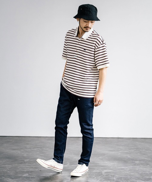 KRIFF MAYER(クリフメイヤー)の「KRIFF MAYER クリフメイヤー 接触冷感 リラックス冷感リンクスカノコポロシャツ 2345105(ポロシャツ・メンズ・オフホワイト/ネイビー×ホワイト/ネイビー/ホワイト×ブラック/ブラック・L/XL/M)」の9枚目の写真