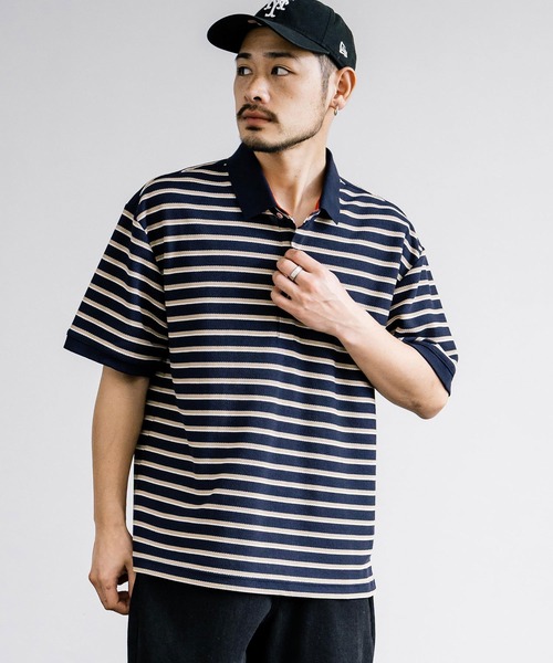 KRIFF MAYER(クリフメイヤー)の「KRIFF MAYER クリフメイヤー 接触冷感 リラックス冷感リンクスカノコポロシャツ 2345105(ポロシャツ・メンズ・オフホワイト/ネイビー×ホワイト/ネイビー/ホワイト×ブラック/ブラック・L/XL/M)」の19枚目の写真