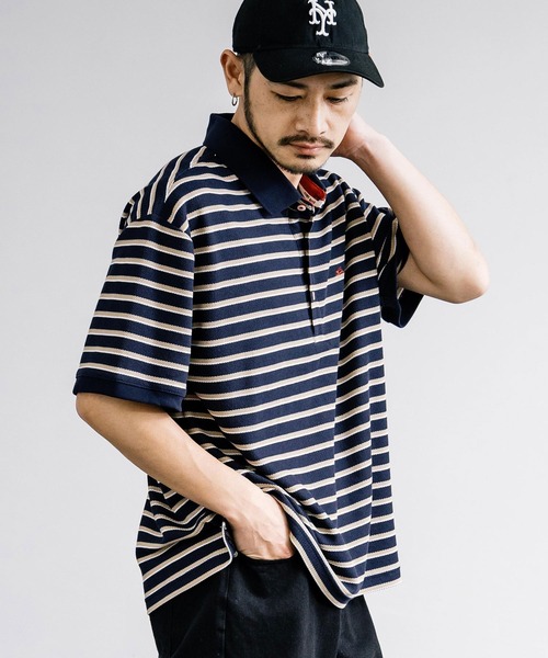 KRIFF MAYER(クリフメイヤー)の「KRIFF MAYER クリフメイヤー 接触冷感 リラックス冷感リンクスカノコポロシャツ 2345105(ポロシャツ・メンズ・オフホワイト/ネイビー×ホワイト/ネイビー/ホワイト×ブラック/ブラック・L/XL/M)」の20枚目の写真