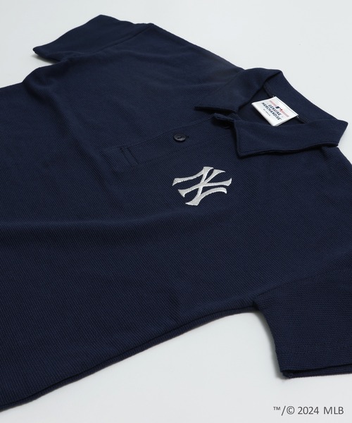 セール】MLB 刺繍ロゴ 半袖ポロシャツ（ポロシャツ）｜MLB