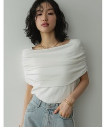 Re:EDIT | [2024 SUMMER COLLECTION]ブラ紐を隠せるオフショルライクニットトップス(ニット/セーター)