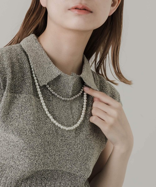 SMELLY（スメリー）の「メタルパールコンビロングネックレス（ネックレス・レディース・シルバー系その他・-）」の13枚目の写真