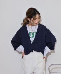 WS select 接触冷感クールポンチ 半端袖カーディガン