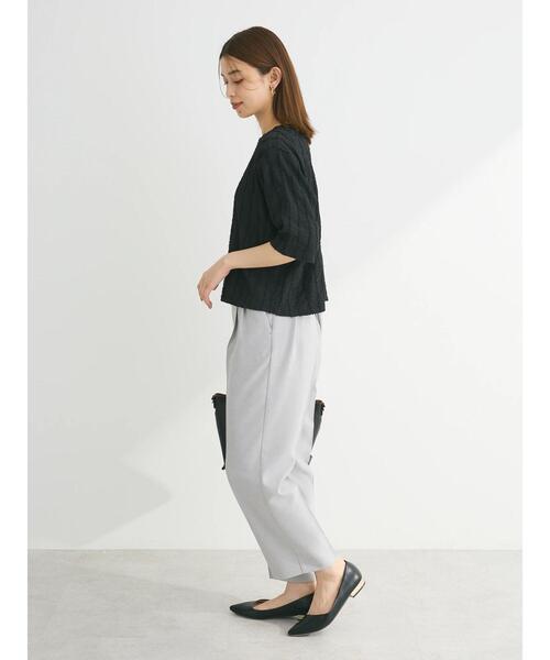 ELENCARE DUE（エレンカーレデュエ）の「・ELENCARE　DUE　ジャカードTEE（Tシャツ/カットソー・レディース・オレンジ/ブラック/アイボリー/ブルー・FREE）」の6枚目の写真