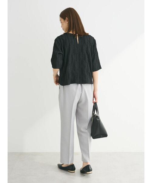 ELENCARE DUE（エレンカーレデュエ）の「・ELENCARE　DUE　ジャカードTEE（Tシャツ/カットソー・レディース・オレンジ/ブラック/アイボリー/ブルー・FREE）」の7枚目の写真