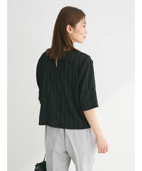 ELENCARE DUE（エレンカーレデュエ）の「・ELENCARE　DUE　ジャカードTEE（Tシャツ/カットソー・レディース・オレンジ/ブラック/アイボリー/ブルー・FREE）」の10枚目の写真