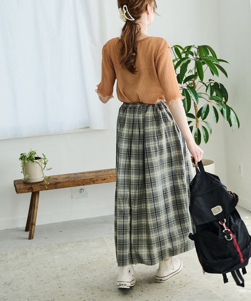 チェックギャザースカート（スカート）｜Crisp（クリスプ）
