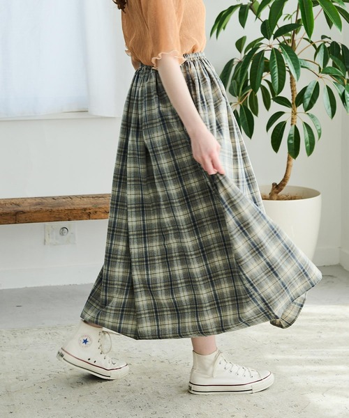 チェックギャザースカート（スカート）｜Crisp（クリスプ）