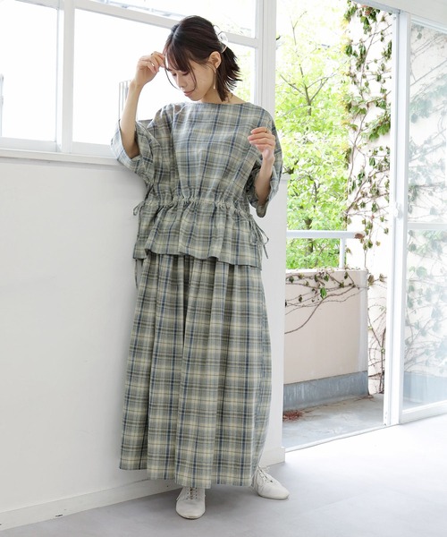 チェックギャザースカート（スカート）｜Crisp（クリスプ）