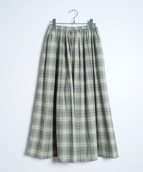 Crisp(クリスプ)の「チェックギャザースカート(スカート・レディース・ネイビー/コーラル・FREE)」の22枚目の写真