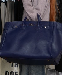 YOUNG&OLSEN The DRYGOODS STORE(ヤングアンドオルセン)の「YOUNG & OLSEN/ヤングアンドオルセン EMBOSSED LEATHER BELTED TOTE M カウレザー トートバッグ 2026年秋冬 秋服 冬服(トートバッグ)」