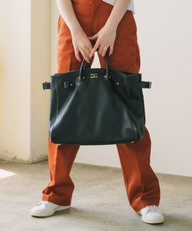 YOUNG&OLSEN The DRYGOODS STORE（ヤングアンドオルセン）の「YOUNG & OLSEN/ヤングアンドオルセン EMBOSSED LEATHER BELTED TOTE M カウレザー トートバッグ 2026年春夏（トートバッグ）」