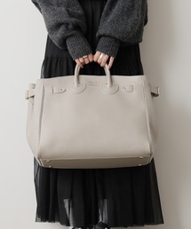 YOUNG&OLSEN The DRYGOODS STORE（ヤングアンドオルセン）の「YOUNG & OLSEN/ヤングアンドオルセン EMBOSSED LEATHER BELTED TOTE M カウレザー トートバッグ 2026年春夏（トートバッグ）」
