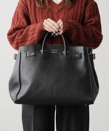 YOUNG&OLSEN The DRYGOODS STORE（ヤングアンドオルセン）の「YOUNG & OLSEN/ヤングアンドオルセン EMBOSSED LEATHER BELTED TOTE M カウレザー トートバッグ 2026年春夏（トートバッグ）」