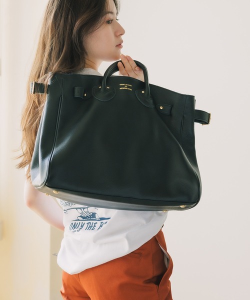 YOUNG & OLSEN/ヤングアンドオルセン EMBOSSED LEATHER BELTED