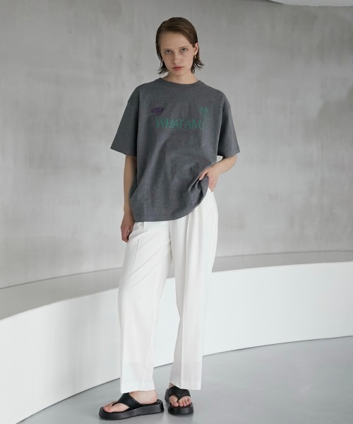 LA PEAU DE GEM（ラポドゥジェム）の「【LA PEAU DE GEM】WHAT AM I Tee（Tシャツ/カットソー・レディース・ホワイト/グレー・FREE）」の13枚目の写真