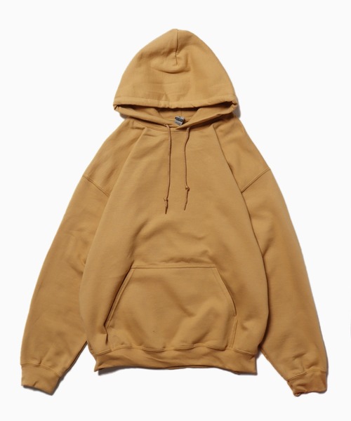 GILDAN（ギルダン）の「GILDAN/ギルダン 8.0ozヘビーブレンド オーバーサイズ プルオーバーパーカー 裏起毛（パーカー・メンズ・レッド/グレー/オレンジ/パープル/ブラック/ホワイト/ライム/サンドベージュ/ネイビー/カーキ/ライトブルー/ダークグリーン/ロイヤルブルー/ピンク/ミント/ライトパープル/マルーン/ゴールド/ダークブラウン/ライトピンク/グリーン/ベージュ/スカイブルー・M/S/L/XL）」の5枚目の写真