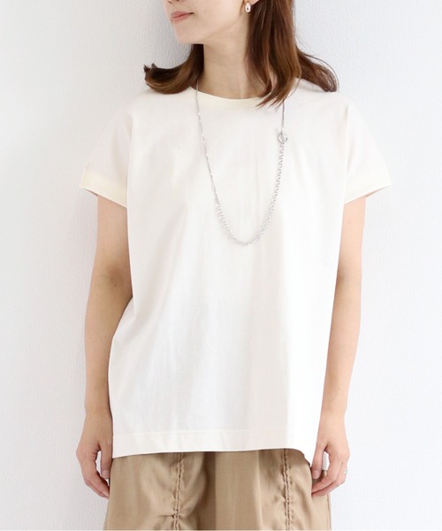 cepo（セポ）の「シルケットフレンチスリーブTee（Tシャツ/カットソー・レディース・ブラック/ブルー/オフホワイト/グレー・M）」の5枚目の写真