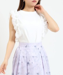 ASTORIA ODIER（アストリアオディール）の「ラメシアーフリルシルケットプルオーバー（Tシャツ/カットソー）」