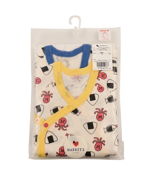 MARKEY'S（マーキーズ）の「2点セット/ベビー短肌着（肌着・キッズ・オフホワイト/マルチ/ライトブルー・FREE）」の14枚目の写真