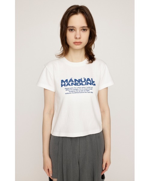 SLY（スライ）の「COMPACT LOGO T/SH コンパクト ロゴ Tシャツ（Tシャツ/カットソー・レディース・ブラック/ピンク/ブラウン/ホワイト/ダークグレー・FREE）」の9枚目の写真