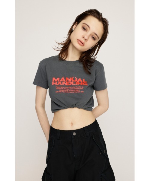 SLY（スライ）の「COMPACT LOGO T/SH コンパクト ロゴ Tシャツ（Tシャツ/カットソー・レディース・ブラック/ピンク/ブラウン/ホワイト/ダークグレー・FREE）」の21枚目の写真