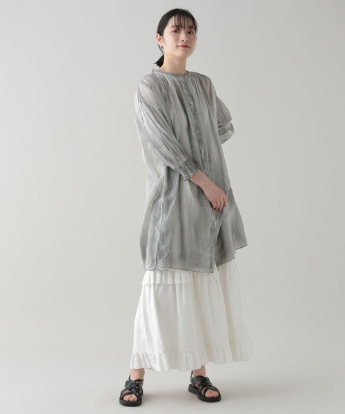 【SALE】 セール】《natural by clip》ピグメンドダイチュニック トップス