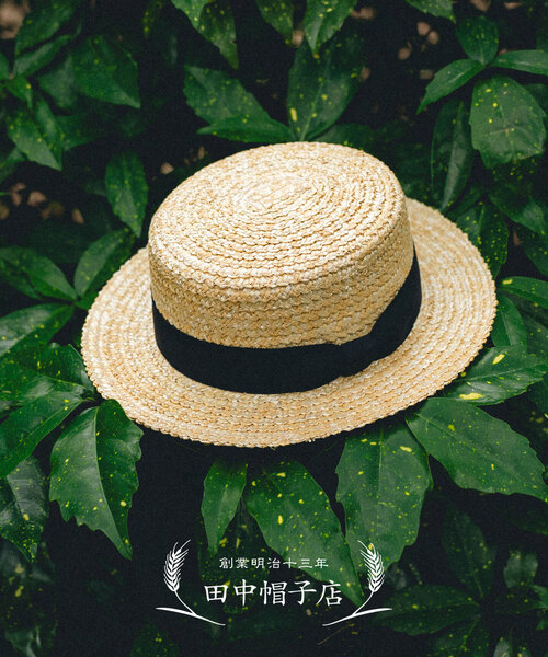 417 EDIFICE(フォーワンセブンエディフィス)の「田中帽子店 417別注 鬼麦カンカン帽(ハット・メンズ・ベージュ・MEDIUM/LARGE)」の1枚目の写真